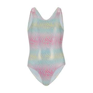Regatta Girls Katrisse Zebra Print Metallic One Piece Bathing Suit / Ombre